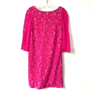 Nine West textured pink shift dress